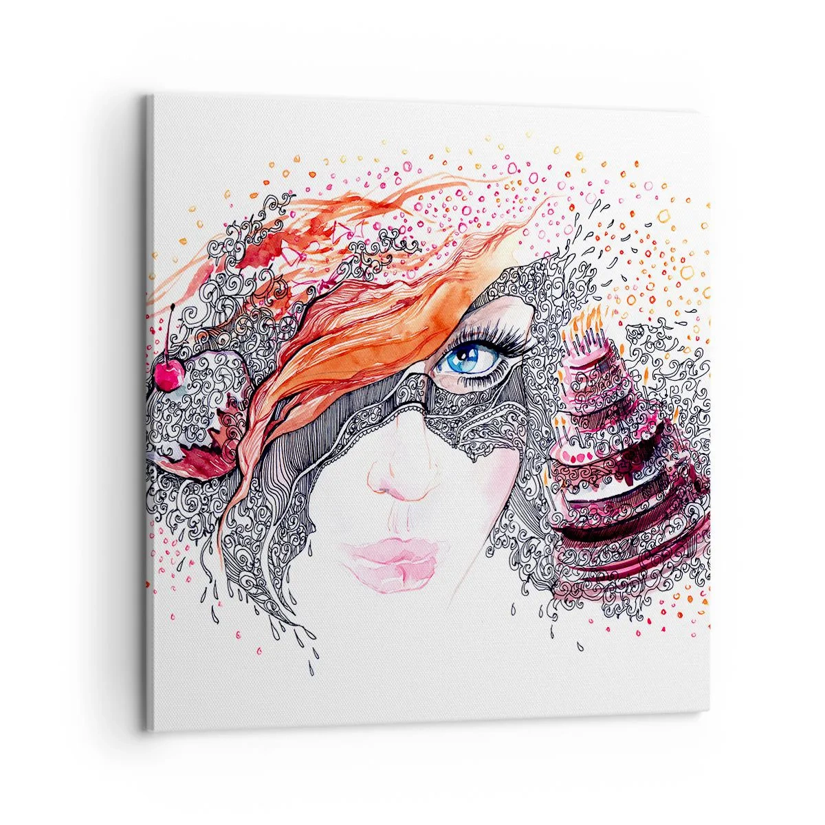 Obraz na plátne - S ňou je každý deň sviatok - 60x60 cm
