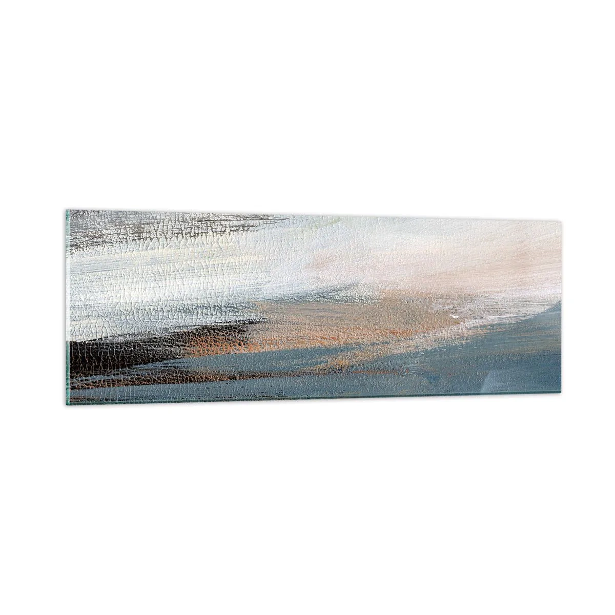 Obraz na skle - Abstrakcia: severná krajina - 90x30 cm