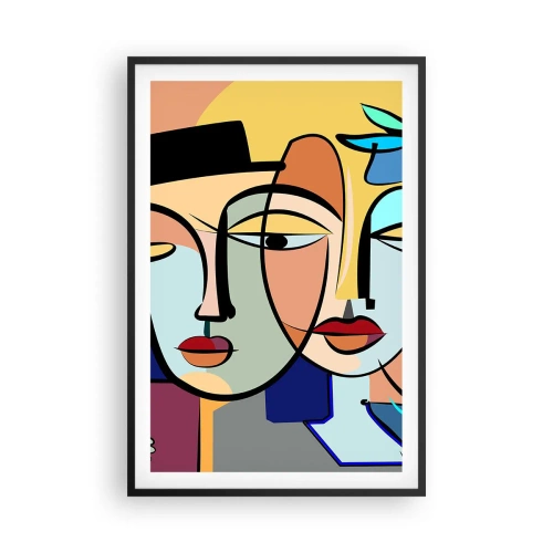 Plagát v čiernom ráme - Picassovo randez vous - 61x91 cm