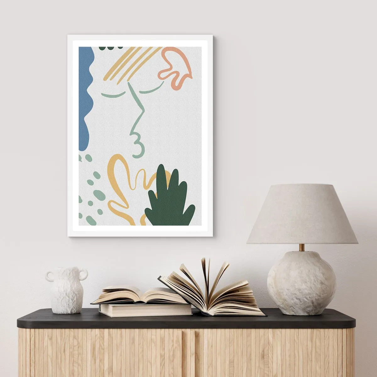 Plagát v bielom ráme - Bozk kvetov - 61x91 cm