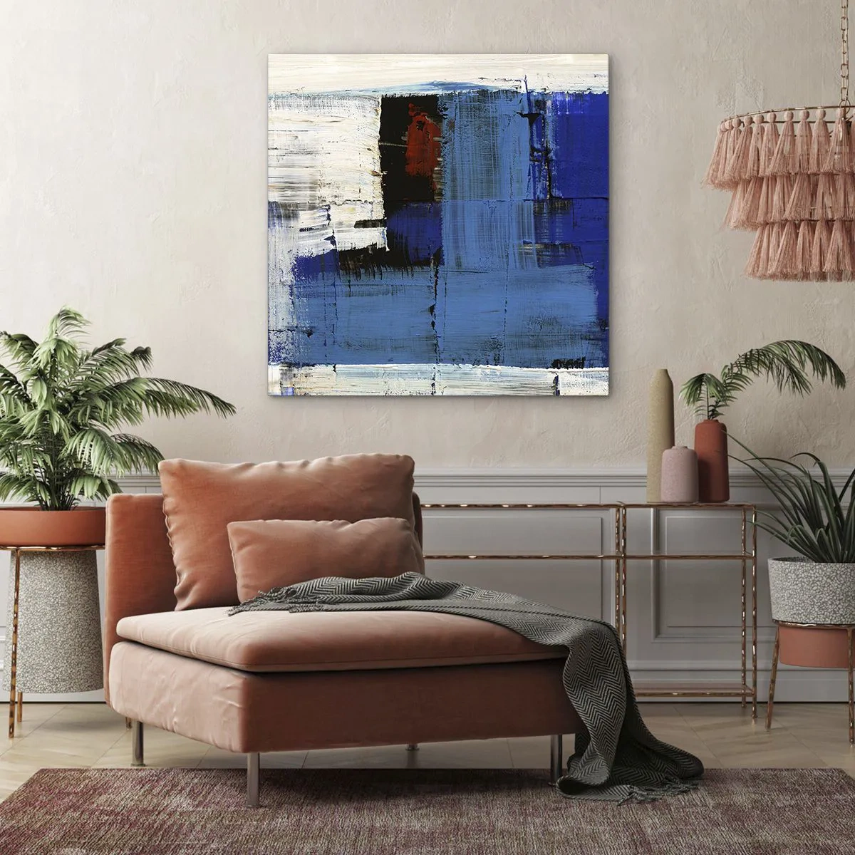 Obraz na plátne - Tajomstvo modrej - 70x70 cm
