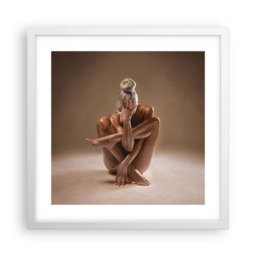 Plagát v bielom ráme - Jednota tela a ducha - 40x40 cm