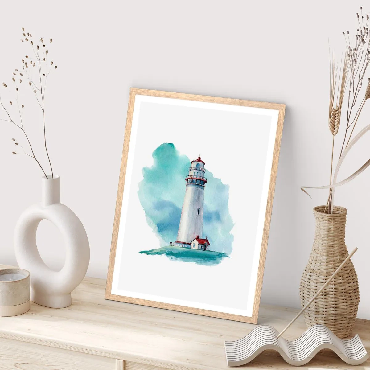 Plagát v ráme zo svetlého duba - Nežná sestra blankytu - 61x91 cm