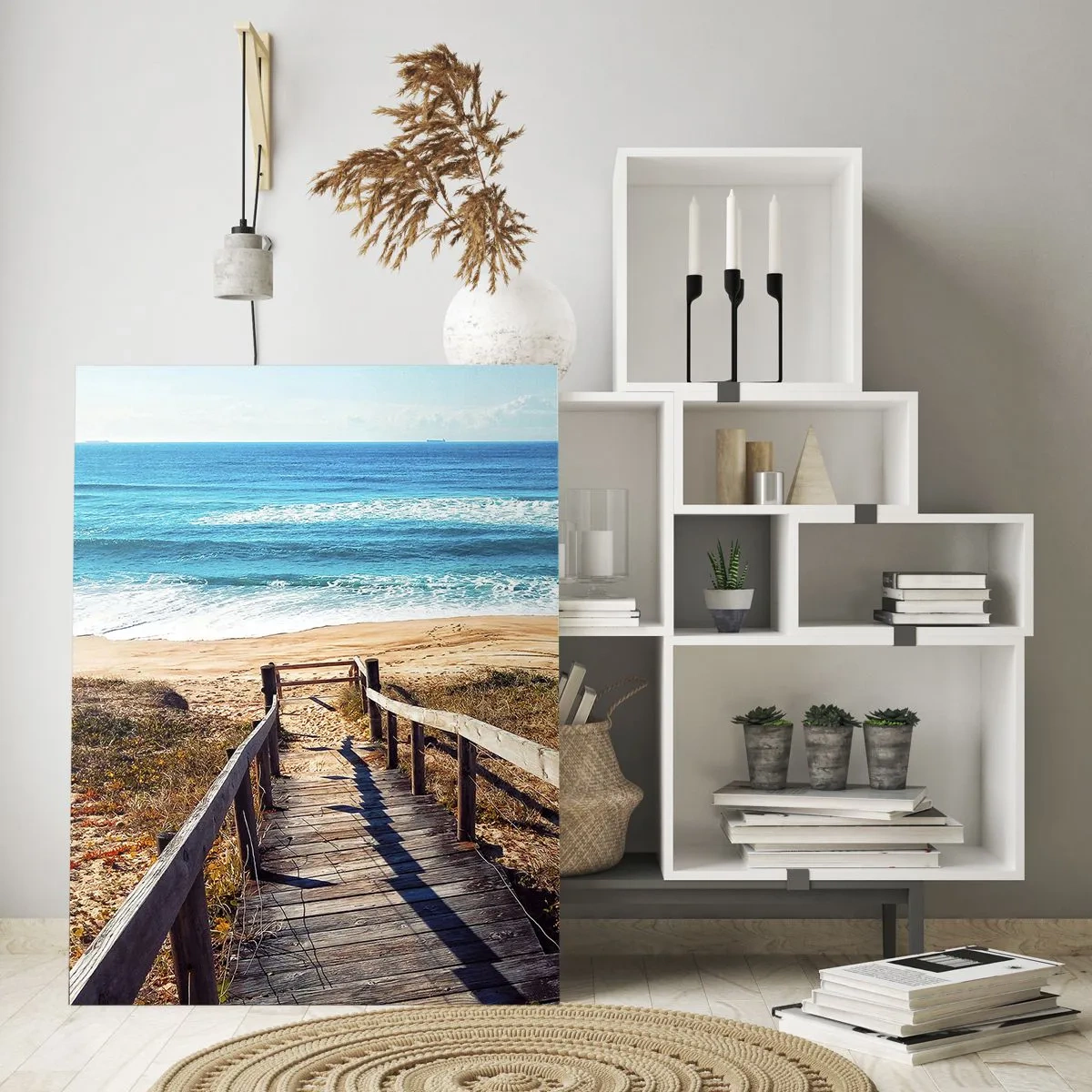 Obraz na skle - Bež! - 50x70 cm