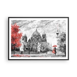 Plagát v čiernom ráme - Berlínske stretnutie - 100x70 cm