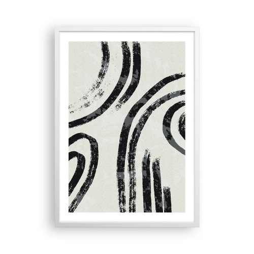 Plagát v bielom ráme - Napoly zastavený - 50x70 cm