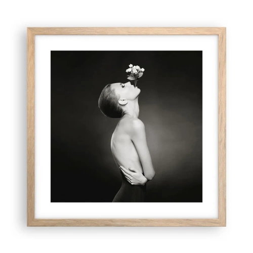 Plagát v ráme zo svetlého duba - Excentrická elegancia - 40x40 cm