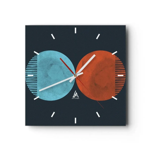 Nástenné hodiny - Iba geometria? - 30x30 cm