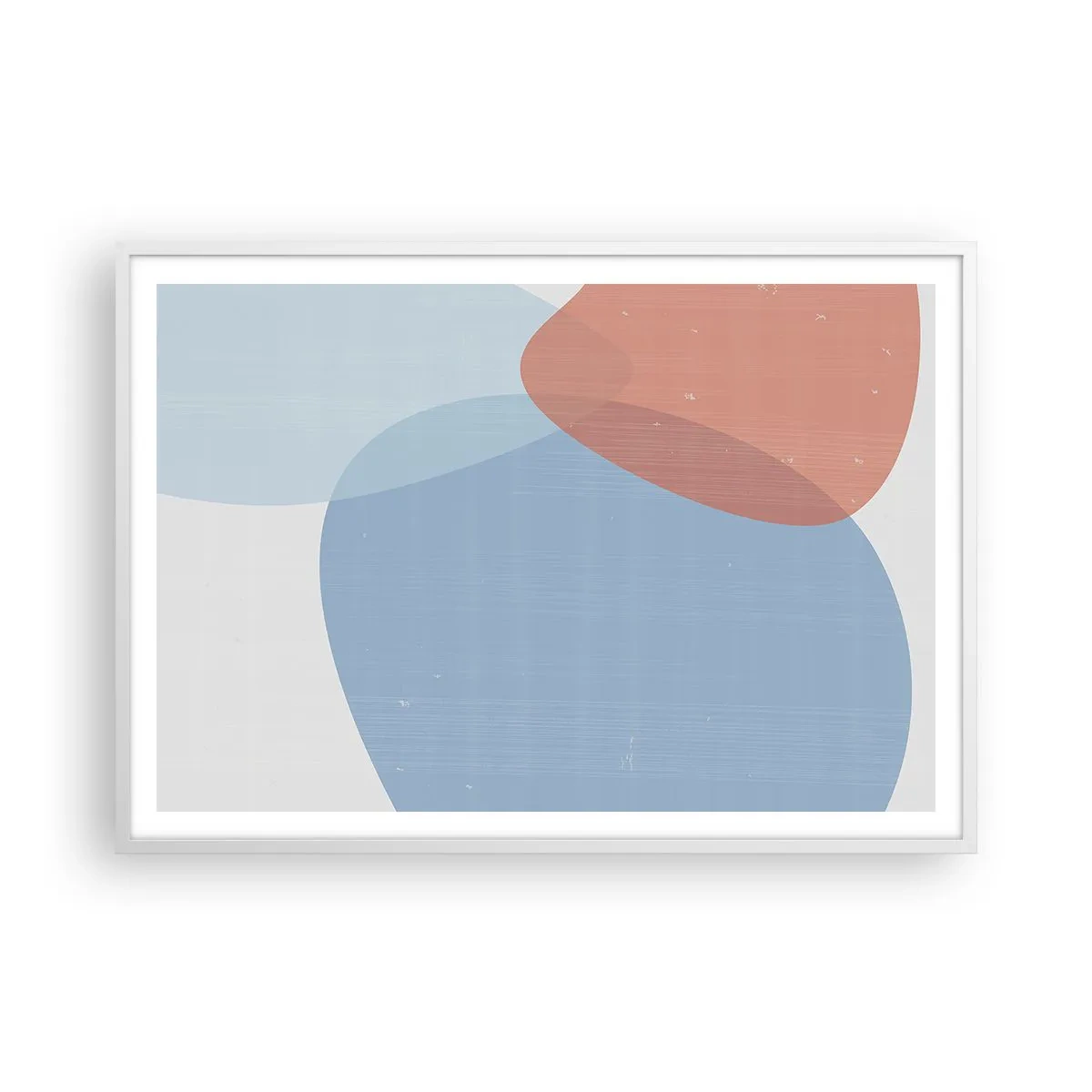 Plagát v bielom ráme - Pastelové vzťahy - 100x70 cm