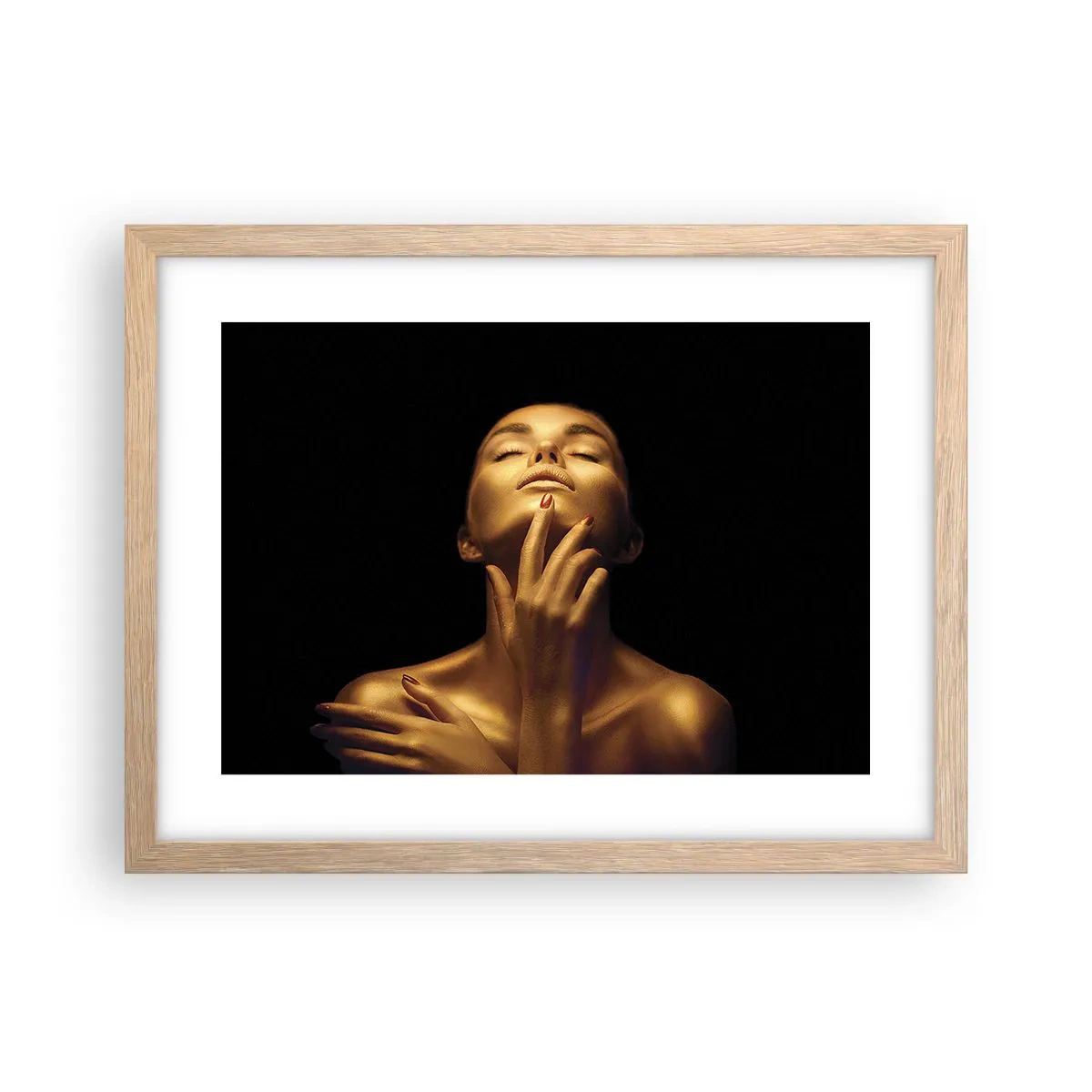 Plagát v ráme zo svetlého duba - Ako zlatý hodváb - 40x30 cm