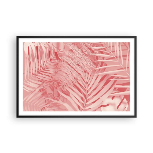 Plagát v čiernom ráme - Ružový koncept - 91x61 cm