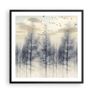 Plagát v čiernom ráme - Duchovia lesa - 60x60 cm