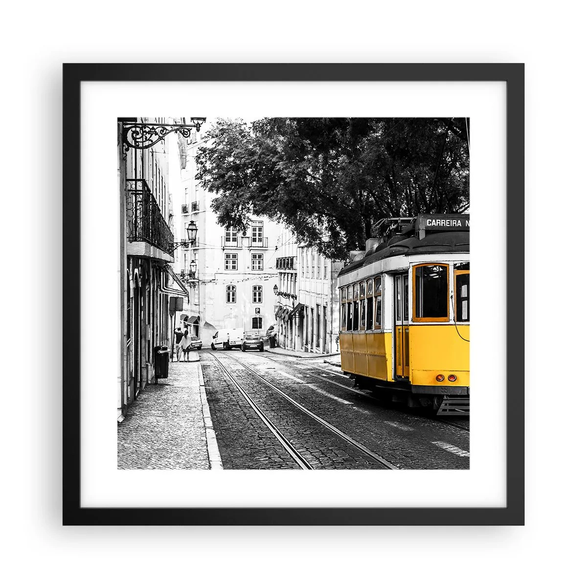 Plagát v čiernom ráme - Fado v pozadí - 40x40 cm