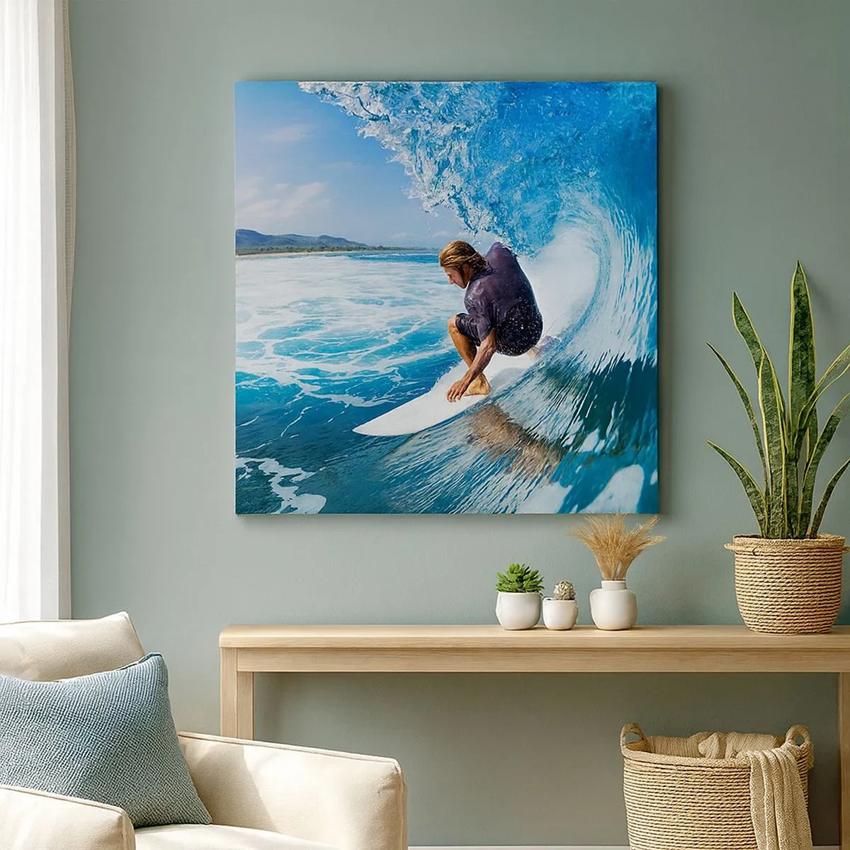 Obraz na plátne - Tancujúci s vlnami - 30x30 cm