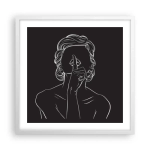 Plagát v bielom ráme - Krása rozkvitá v tichu - 50x50 cm