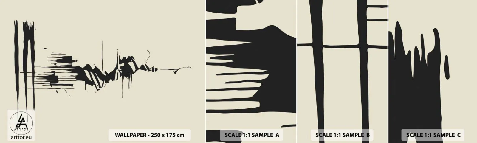 Vzorka Fototapeta Standard Eco - Rýchla abstrakcia - Abstrakcia, Minimalizmus, Kus - 100x30 cm
