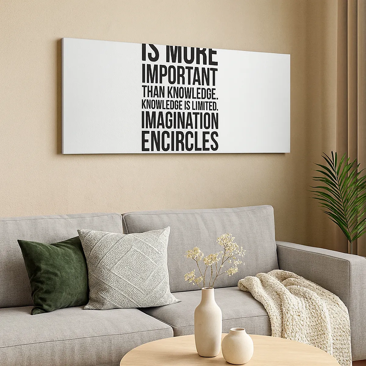 Obraz na plátne - Einstein o sile predstavivosti - 30x30 cm