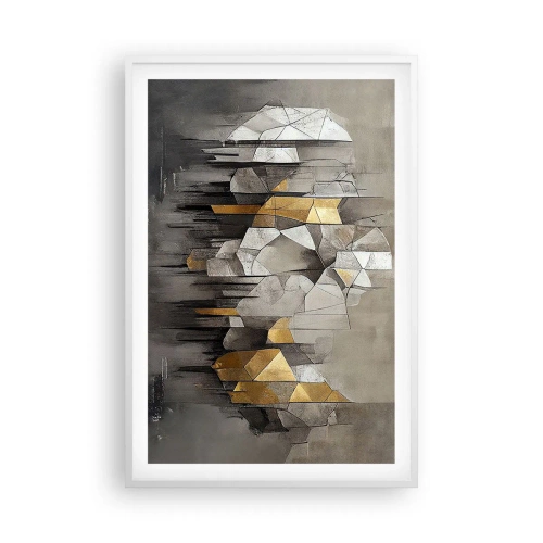 Plagát v bielom ráme - Kompozícia z ľadu a svetla - 61x91 cm