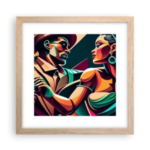 Plagát v ráme zo svetlého duba - V rytme srdca - 30x30 cm