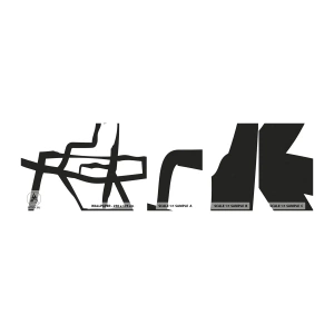 Vzorka Fototapeta Standard Eco - Čiernobiela konštrukcia - Linka, Čierna a biela, Abstrakcionizmus - 100x30 cm