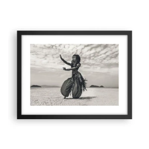Plagát v čiernom ráme - Tanec južných ostrovov - 40x30 cm