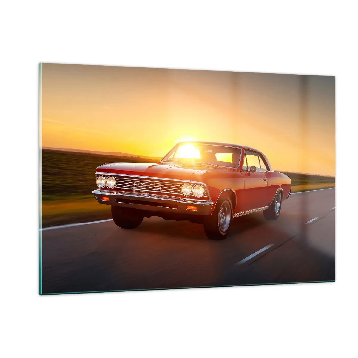 Obraz na skle - Túžba má červenú farbu - 120x80 cm