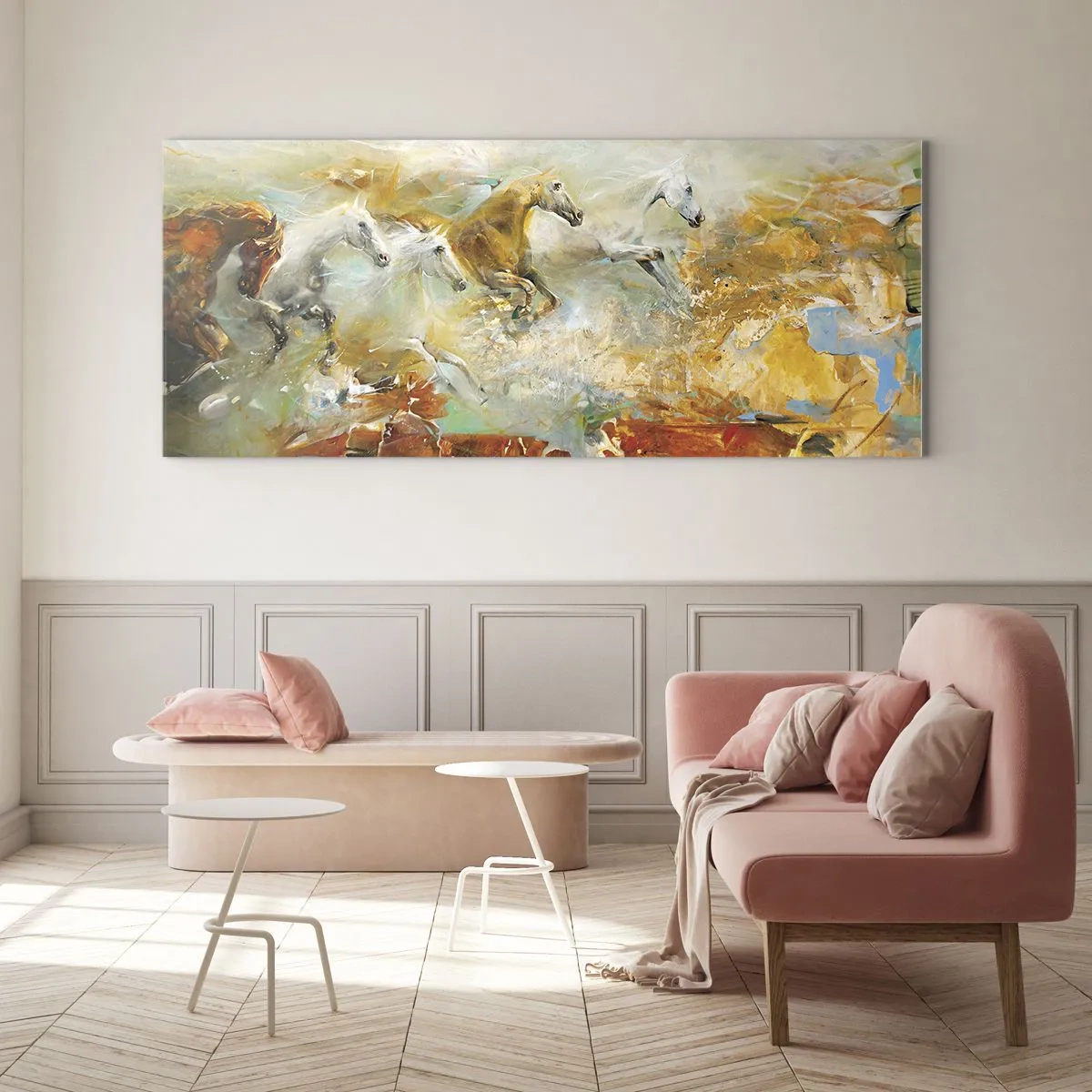 Obraz na skle - Cvála svetlom - 160x50 cm