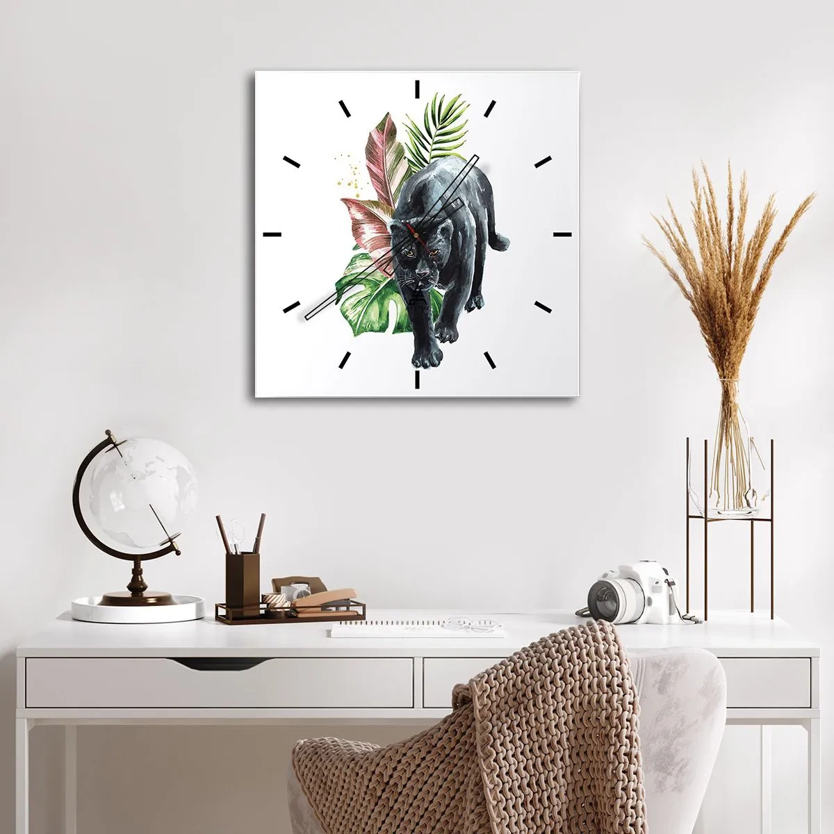 Nástenné hodiny - Divokosť v srdci - 30x30 cm