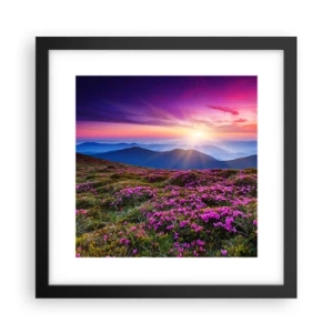 Plagát v čiernom ráme - Zavoňali svieže púčiky byliniek z obilných polí - 30x30 cm