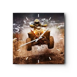 Nástenné hodiny - No risk no fun - 30x30 cm