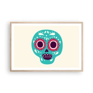 Plagát v ráme zo svetlého duba - Život – zábava až do smrti - 91x61 cm