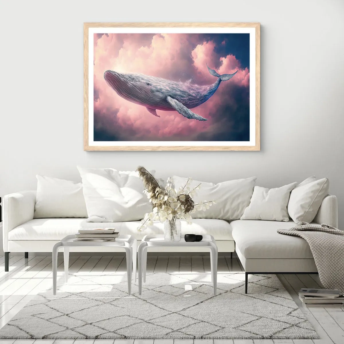 Plagát v ráme zo svetlého duba - Otri si oči - 50x40 cm