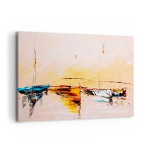 Obraz na plátne - Večer v prístave - 100x70 cm