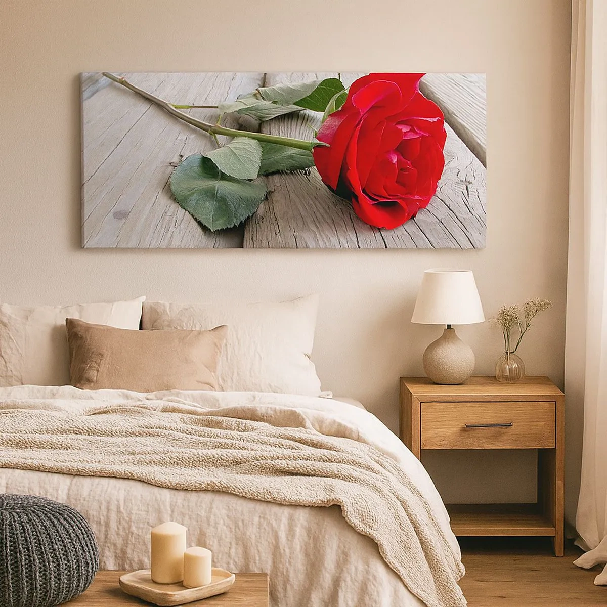 Obraz na plátne - Štúdia v šarlátovej - 100x40 cm