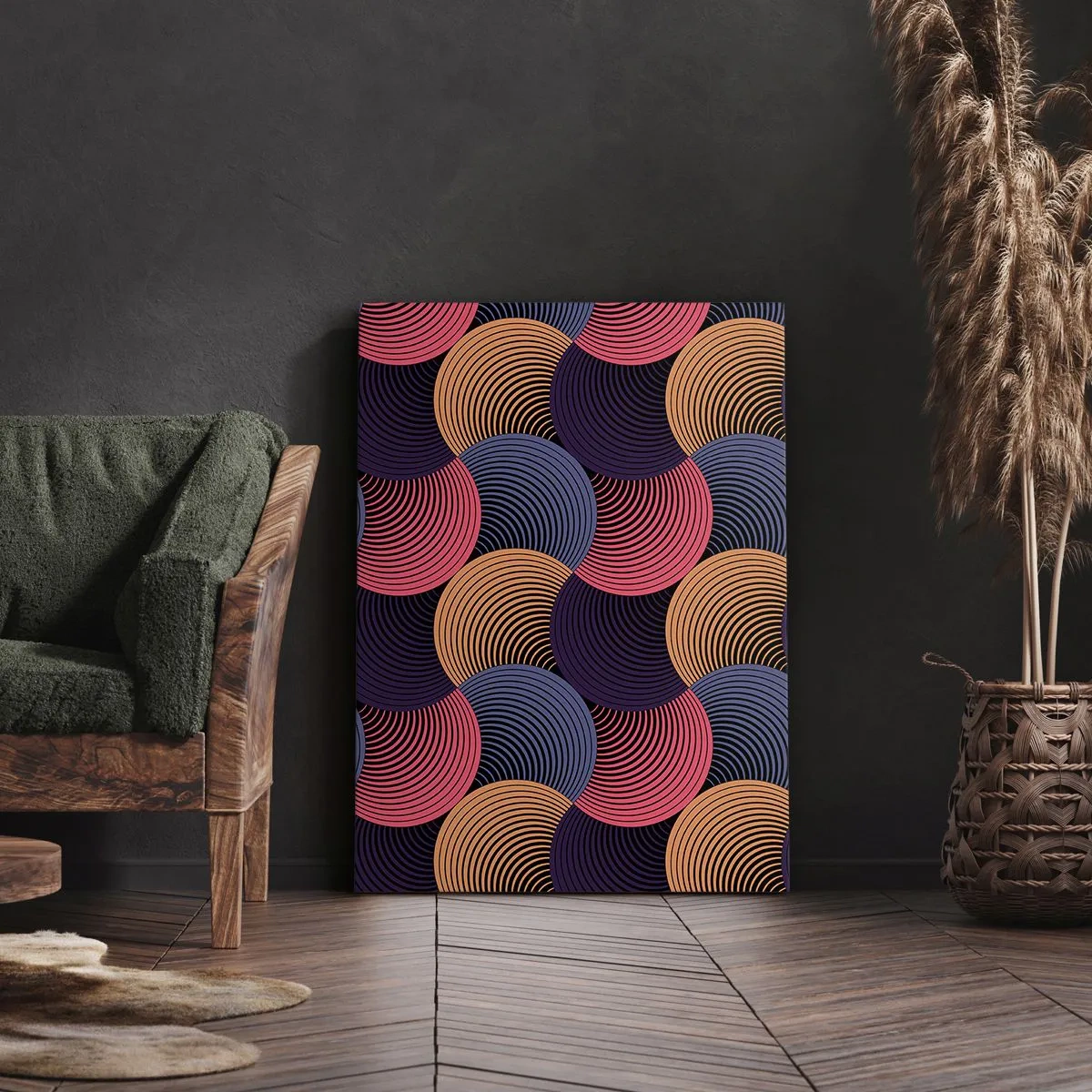 Obraz na plátne - V kruhovom rytme - 70x100 cm