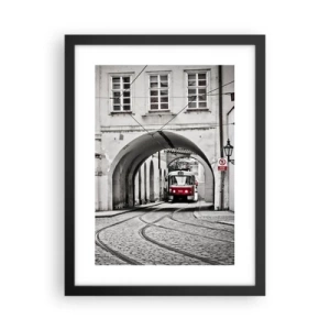 Plagát v čiernom ráme - Mestským labyrintom - 30x40 cm