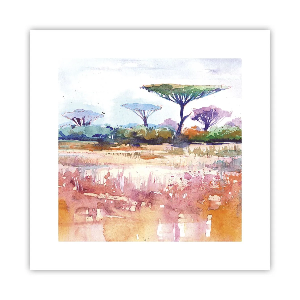 Plagát - Farby savany - 30x30 cm