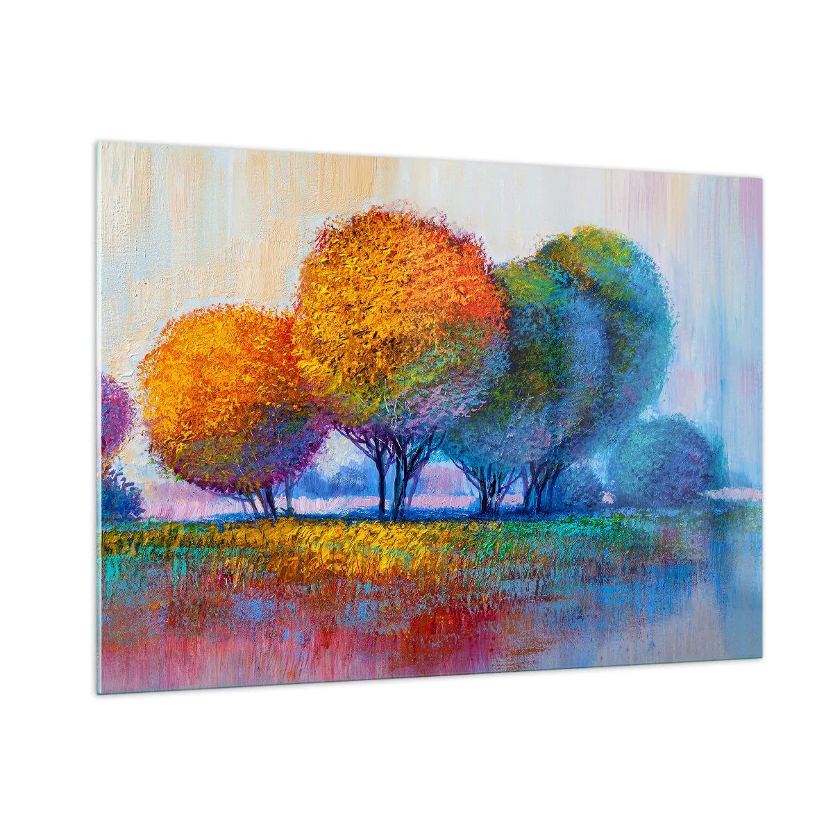 Obraz na skle - Trs žiarivých farieb - 100x70 cm