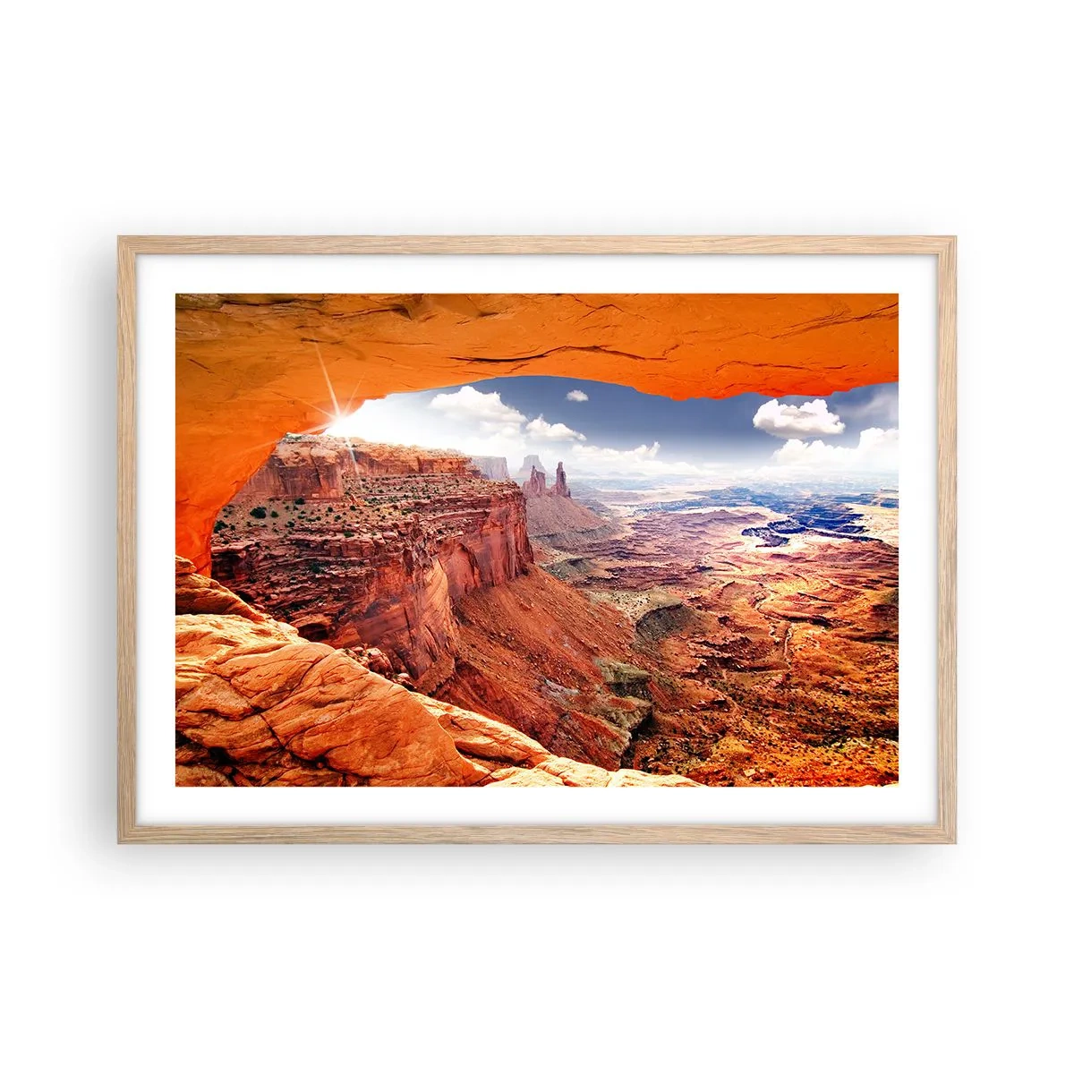 Plagát v ráme zo svetlého duba - Vytesané samotnou prírodou - 70x50 cm