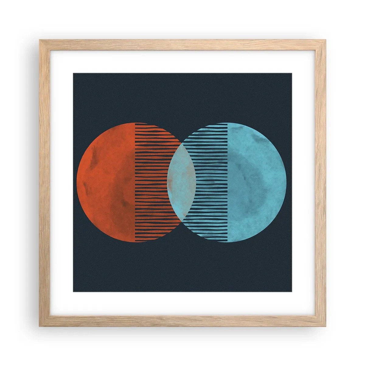 Plagát v ráme zo svetlého duba - Astronomická fantázia - 40x40 cm