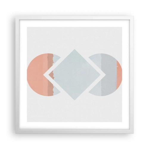 Plagát v bielom ráme - Situácia je jasná - 50x50 cm
