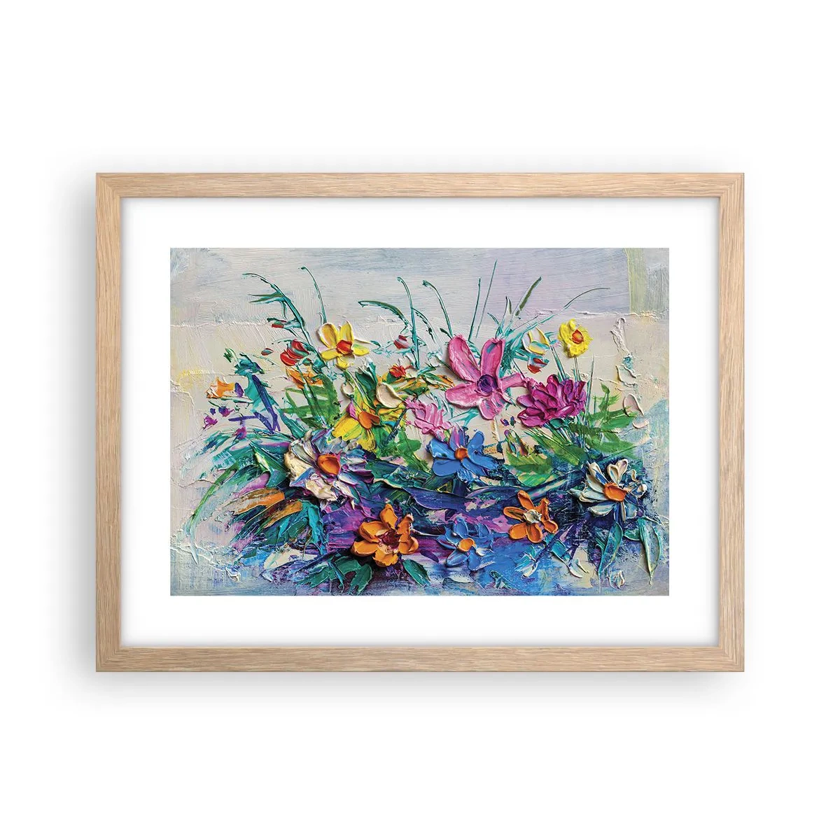 Plagát v ráme zo svetlého duba - Vôbec nie zátišie - 40x30 cm