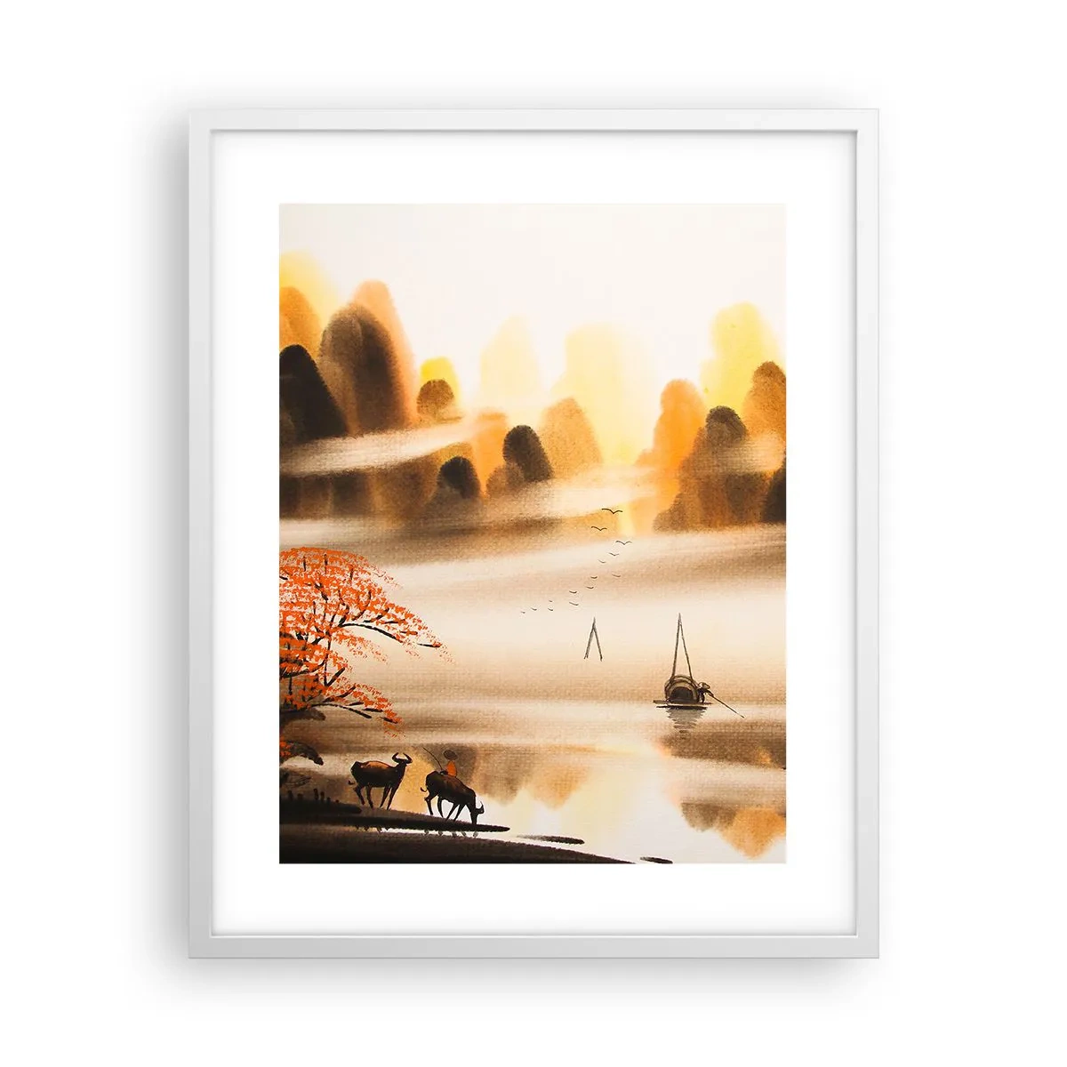 Plagát v bielom ráme - Ďalej ako na Ďalekom východe - 40x50 cm