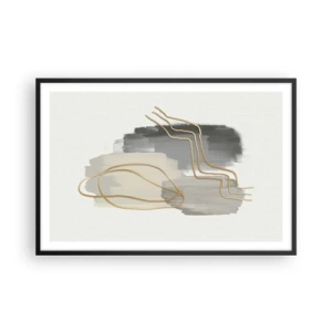 Plagát v čiernom ráme - Trvanie a pohyb - 91x61 cm