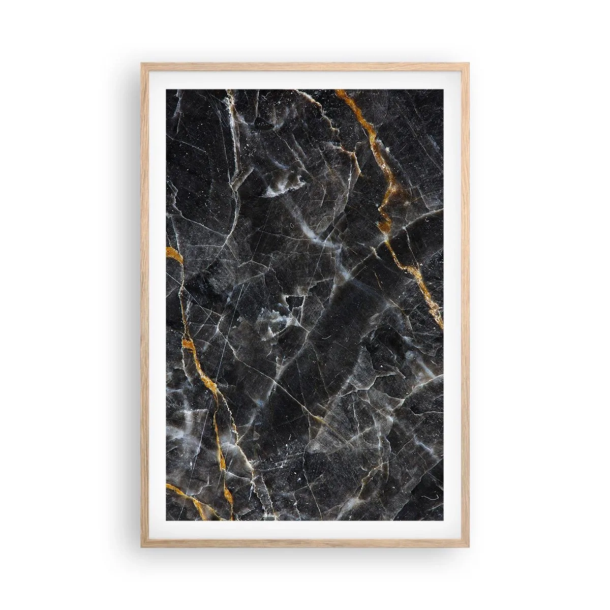 Plagát v ráme zo svetlého duba - Vnútorný život kameňa - 61x91 cm