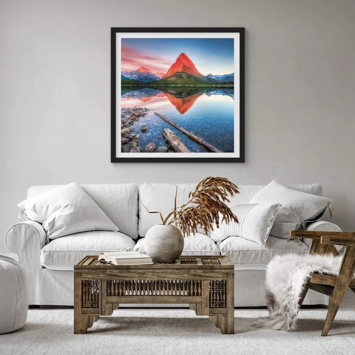 Plagát v čiernom ráme - Teplo a chlad - 50x50 cm