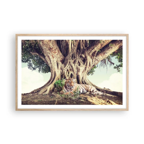 Plagát v ráme zo svetlého duba - Pohľad z knihy Mojžišovej - 91x61 cm