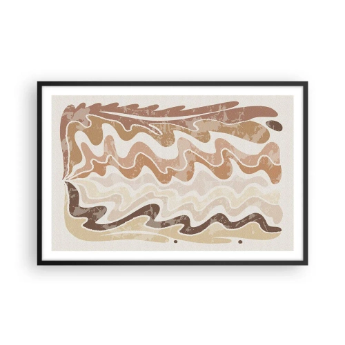 Plagát v čiernom ráme - Dobrá energia – dobré emócie - 91x61 cm