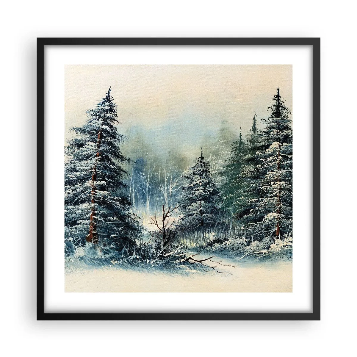 Plagát v čiernom ráme - Pripravenie na Vianoce - 50x50 cm