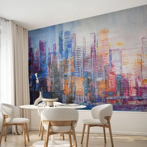 Fototapeta Premium Sand - Radostná metropola - Mesto, Architektúra, mrakodrapy - 100x70 cm